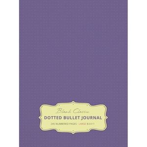 Large 8.5 x 11 Dotted Bullet Journal (Lavender #12) Hardcover - 245 Numbered Pag
